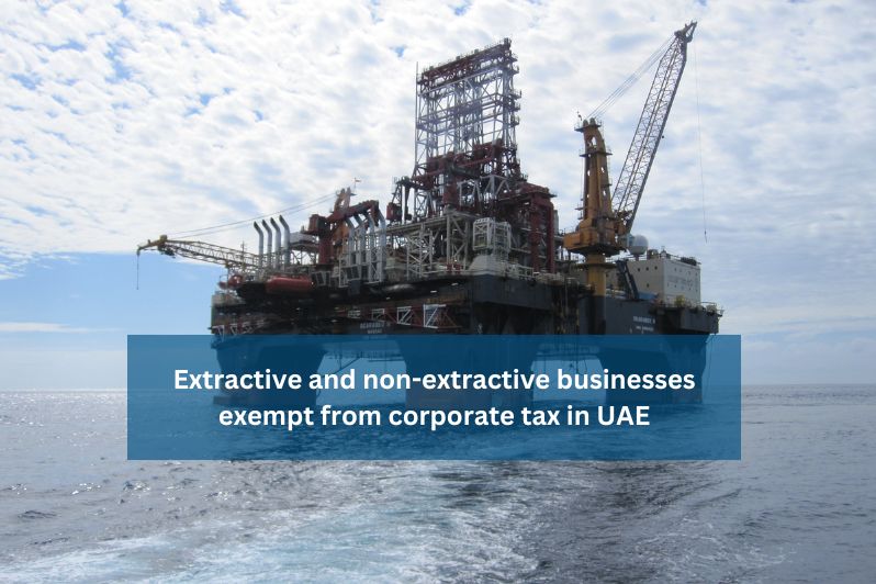 Extractive and non-extractive businesses exempt from corporate tax
